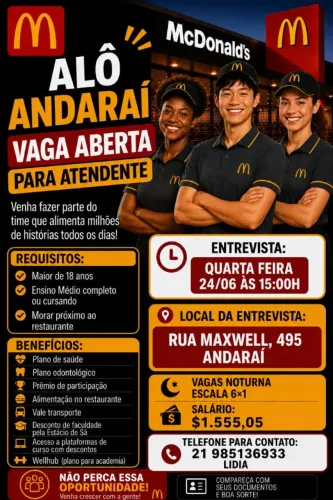Grande oportunidade de emprego