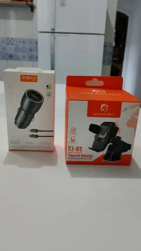 KIT VEICULAR TURBO 60W TIPO C + SUPORTE RETRÁTIL : Bateria Cheia e GPS no Campo de Visão!