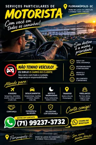 PRECISA DE MOTORISTA PARTICULAR?