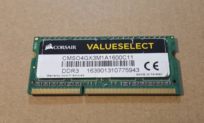 Memória Corsair 4GB DDR3 1600MHz SO-DIMM Notebook