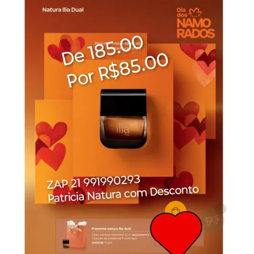 Natura perfume ília dual e outros 85.00 promoção