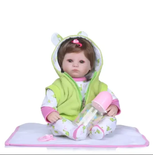 Boneca Realista Reborn Silicone Nenem bebê Heloisa