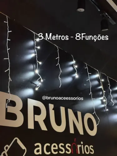 Cascata Led decorativa branco frio 3m