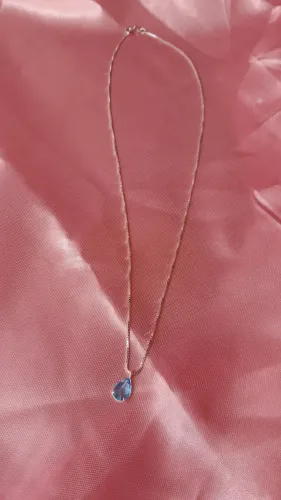 Colar gota azul em Prata 925