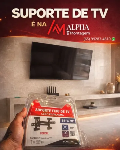 Suporte TV fixo reforçado e com garantia