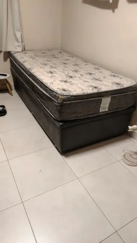 Cama Solteiro Ortobom com Baú