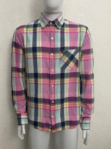 Camisa Los Dos Playa Xadrez Tamanho M Algodão Ótimo Estado