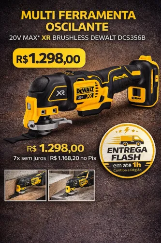 Multi Ferramenta Oscilante 20V Max* XR Brushless Dewalt DCS356B 