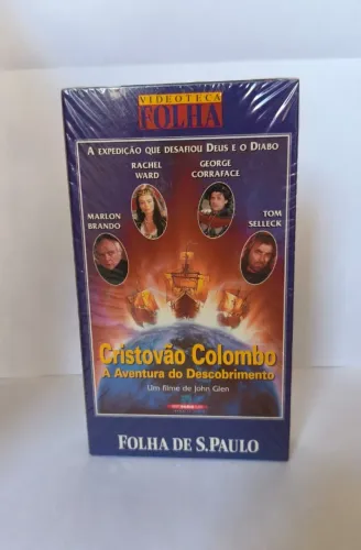 Fita VHS Cristóvão Colombo - Coleção Folha (Lacrada de Fábrica)