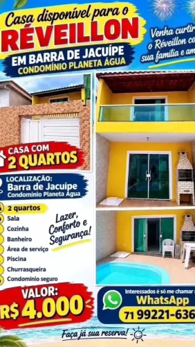 Casa disponível para o réveillon