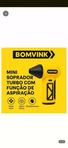 Mini Soprador Turbo E Aspirador Portátil Ar Quente Potente Bomvink