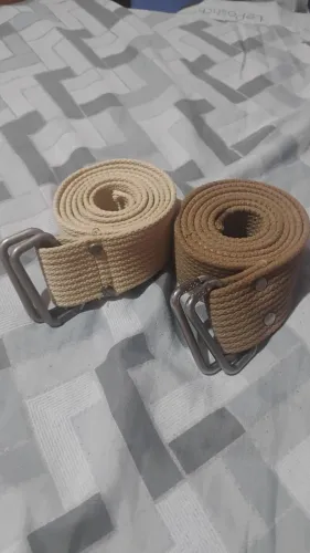 Cinto militar Marron e Bege 
