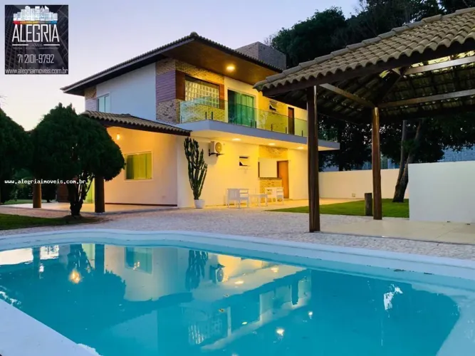 Casa para Locação em Camaçari, Catu de Abrantes (Abrantes), 4 dormitórios, 4 suítes, 6 ban