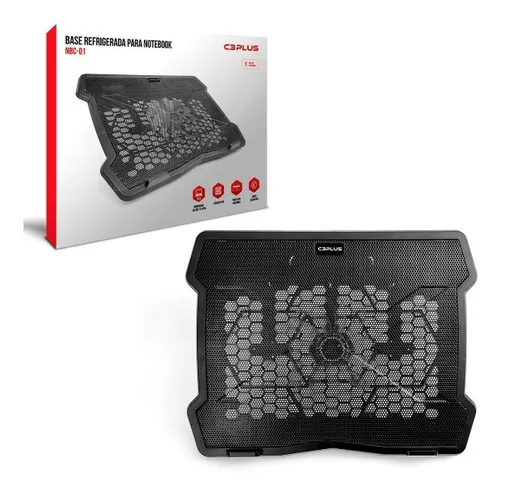 Base Para Notebook Cooler NBC-01BK C3Plus Resfria Notebook