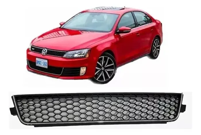 Grade Inferior Colmeia Friso Cromado Jetta Gli 2011 A 2015