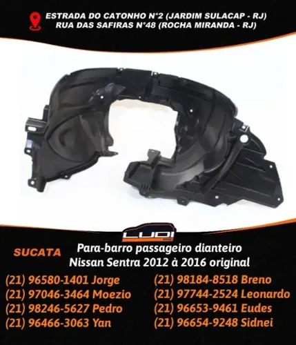 Para-barro passageiro dianteiro Nissan Sentra 2012 à 2016 original