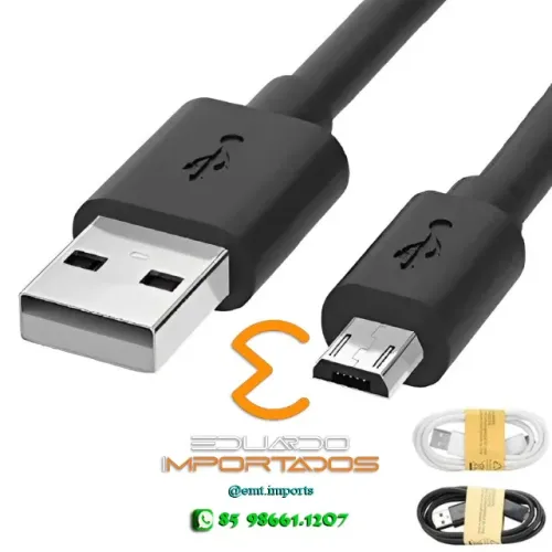 Cabo Carregador Android Micro USB V8