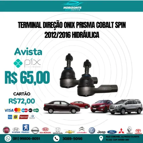 terminal direção onix prisma cobalt spin 2012/2016 hidráulica*