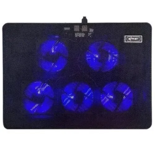 Base Para Notebook Knup KP-SP223 17" com 5 Cooler Led Azul - WZetta