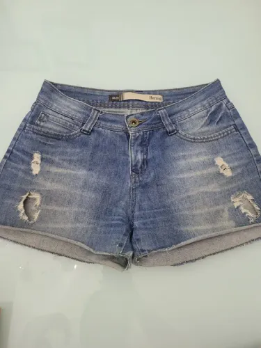 Short Jeans Desfiado Hering