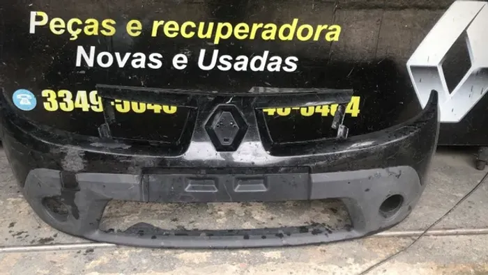 Capa do Parachoque Dianteiro Renault Sandero Logan 2015 Preta Recuperada 2008 à  2011