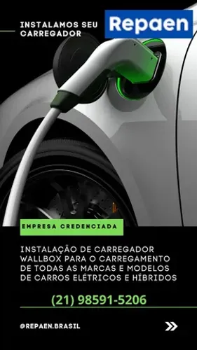 Instalação de carregador para veículos elétricos e híbridos