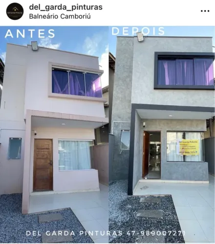 Pintor profissional e cimento queimado