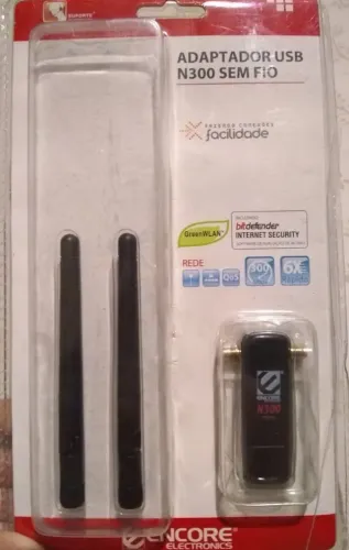 Adaptador wifi 2antenas rosqueáveis tb função repetidor