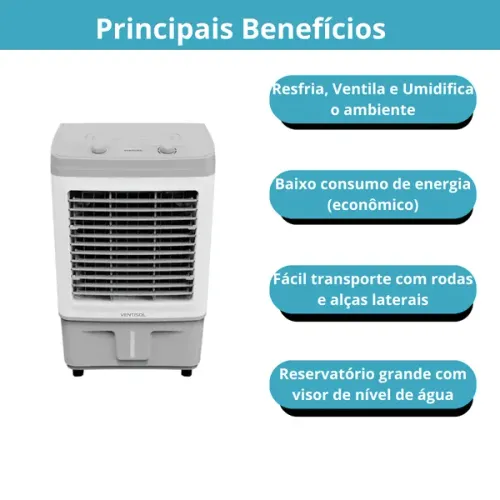 Capacidade de 35 litros Climatizador Evaporativo Clin 35 Pro Ventisol a vista R$ 999,90