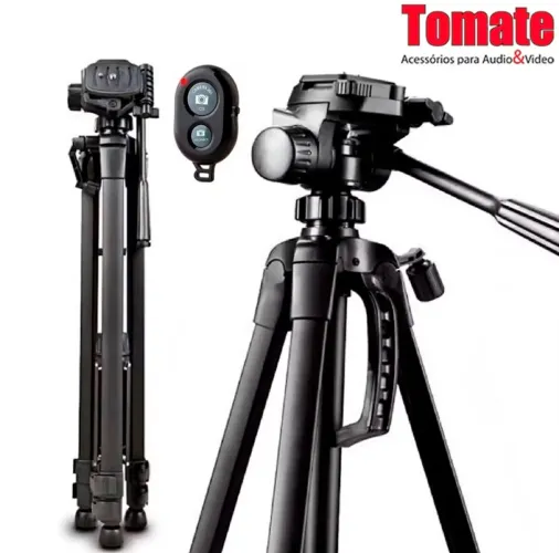 Tripé Profissional Para Câmera E Celular Tomate Mtg-3016 Universal 1.60m
