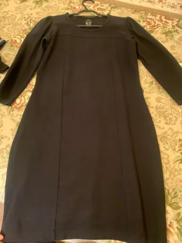 Vestido Colcci Preto Original Manga ¾ com Franzido, Tam. G