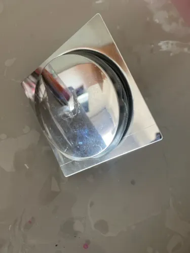 Ralo Inteligente Click Banheiro Lavabo Quadrado 9,4cm Inox