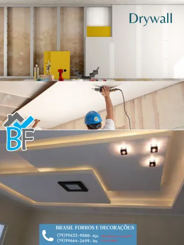 Drywall: Divisórias, forro de teto...