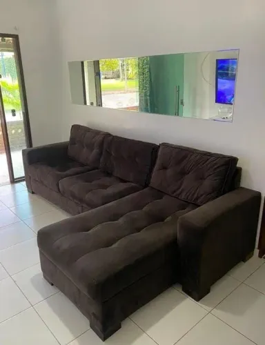 Sofá 3 Lugares chaise 3,0 largura frete gratis R$ 2.399,99 a vista