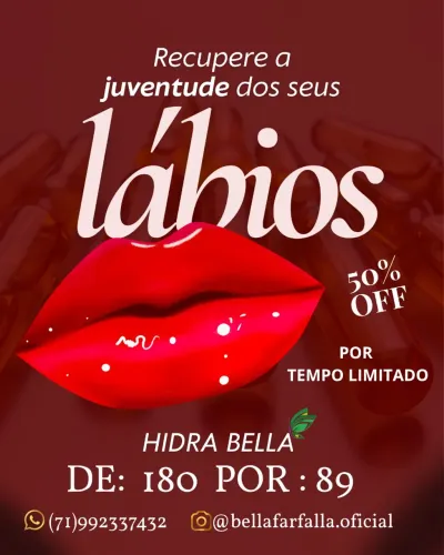 Micropigmentação labial / Hidra Bella - Lábios Perfeitos com 50% OFF!