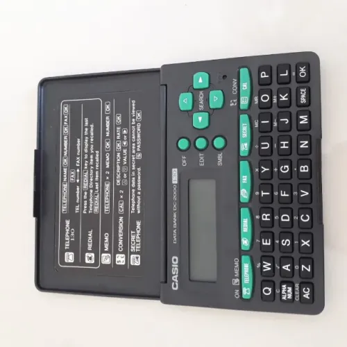 Agenda Eletrônica Antiga Casio DC-2000 130 Estragada para Coleção Nostalgia Raridade Retro