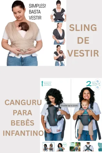 Sling de vestir e canguru para bebês 