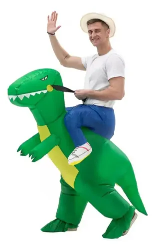 Fantasia Inflável de Dinossauro para Adulto