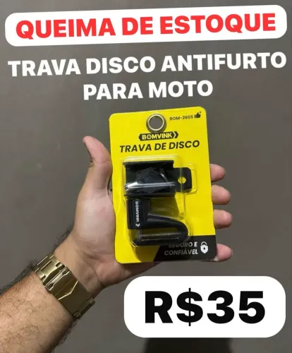 Trava de Pneu anti-furto (trava de disco) 