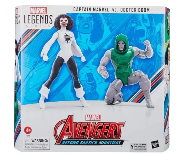 Marvel Legends Series Figuras Capitã Marvel e Doutor Destino