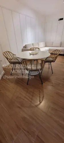 Fabricamos mesa saarinen tulipa + tampo redondo 120cm branco primer