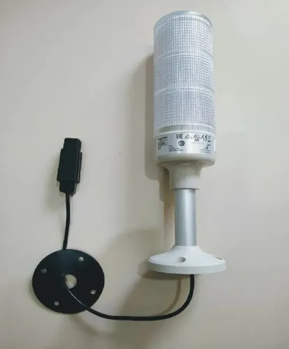 Coluna Luminosa Monobloco C/ Sirene Tubo E Base Fixação Usb