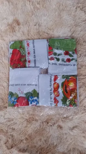 Kit com 12 panos de prato decorativos Enviamos Pra Todo Brasil