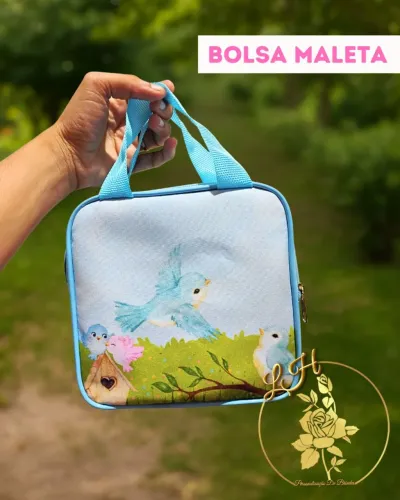 20 Bolsas Maleta Personalizada Jardim dos Pássaros 