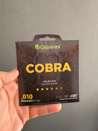 Cordas Giannini Cobra .010 para Violão Aço