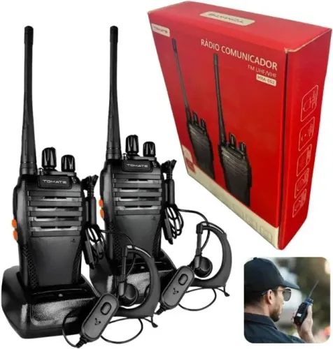 Kit Rádio Comunicador Walk Talk Tomate MRA002
