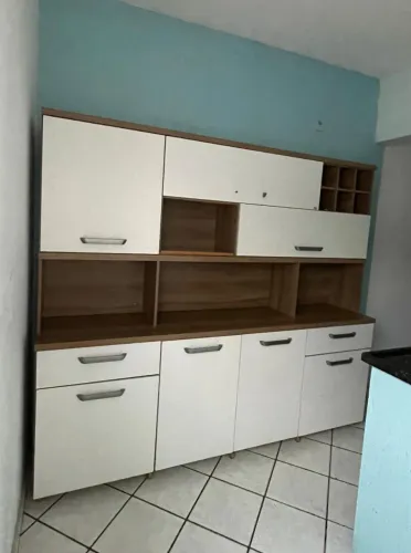 Cozinha Compacta Master C/ 7 Portas E 2 Gavetas Freijó/branco - Nesher