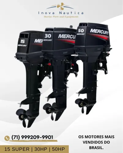  Mercury 15HP, 30HP e 50HP - Motor de Popa 