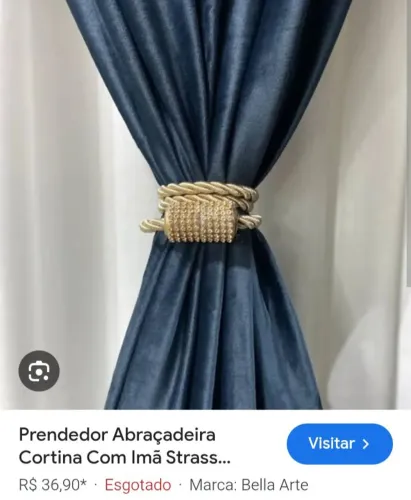 ABRAÇADEIRA PARA CORTINA COM IMÃ