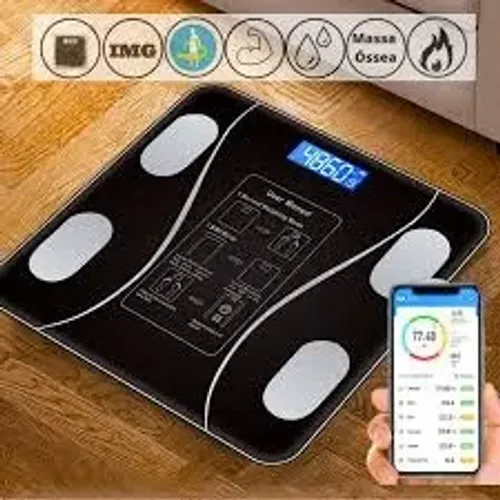 Balança Corporal Nutricionista Bioimpedância App Bluetooth 180kg